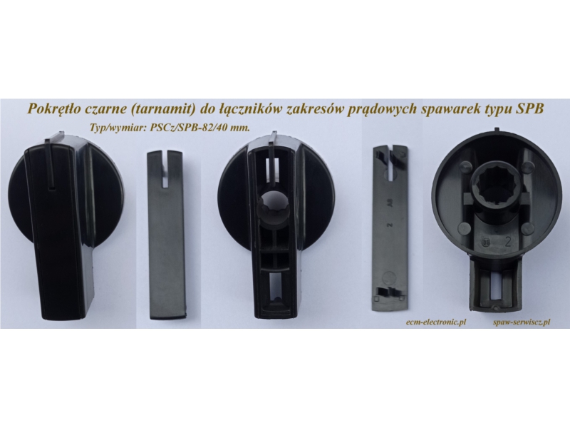 Pokrętło czarne (tarnamit) do łączników krzywkowych ELGERO DDR